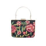 Black Embroidered Clutch