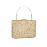 Golden Embroidered Clutch