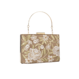 Beige Embroidered Clutch