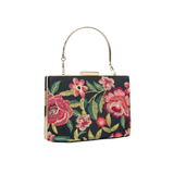 Black Embroidered Clutch