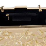 Golden Embroidered Clutch
