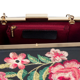 Black Embroidered Clutch